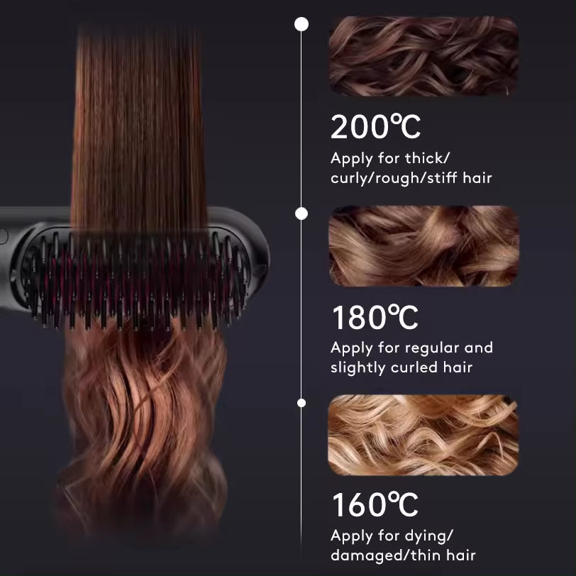Wireless Hair Straightener Brush