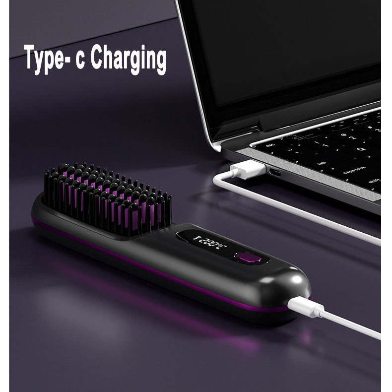 Wireless Hair Straightener Brush
