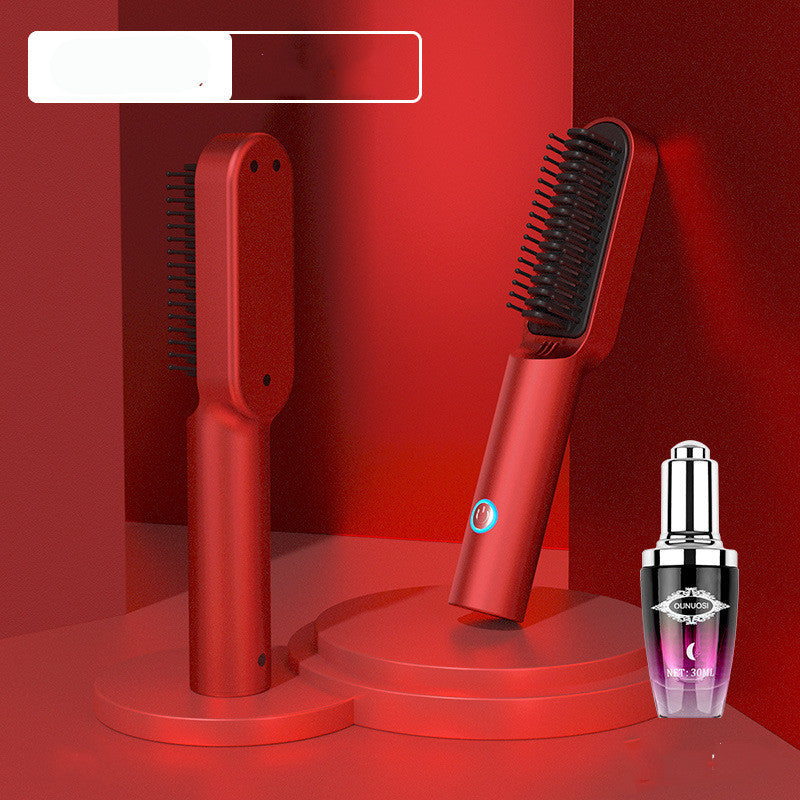 Portable Hot Air Comb Rechargable Hair Dryer