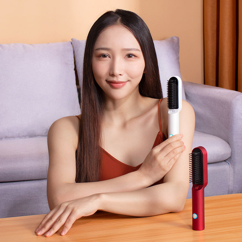 Portable Hot Air Comb Rechargable Hair Dryer