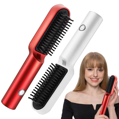 Portable Hot Air Comb Rechargable Hair Dryer