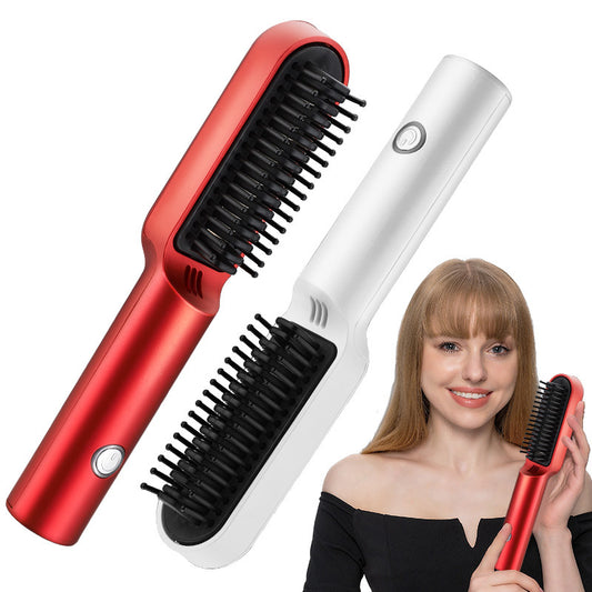 Portable Hot Air Comb Rechargable Hair Dryer